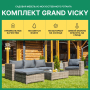 Комплект мебели угловой GRAND VICKY из искусственного ротанга